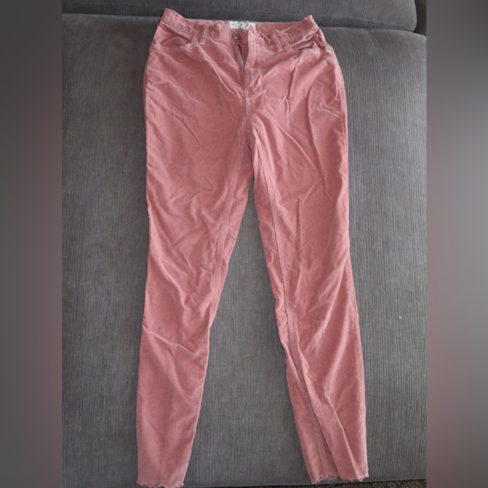 Peach corduroy free people capris